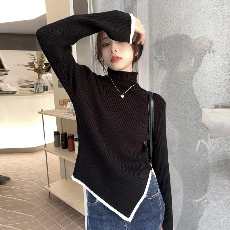 

Women's Sweaters Women Elegant Black Office Lady Retro Chic Pullover All-match Slim Autumn Long Sleeve Female Knitting Clothing Tops, Gray