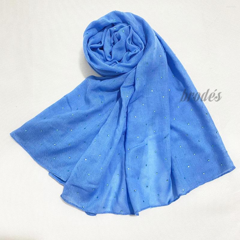 

Scarves 2022 Women Preal Cotton Solid Color Muslim Head Scarf Shawls And Wraps Pashmina Bandana Fashion Hijab Stores 180 70cm