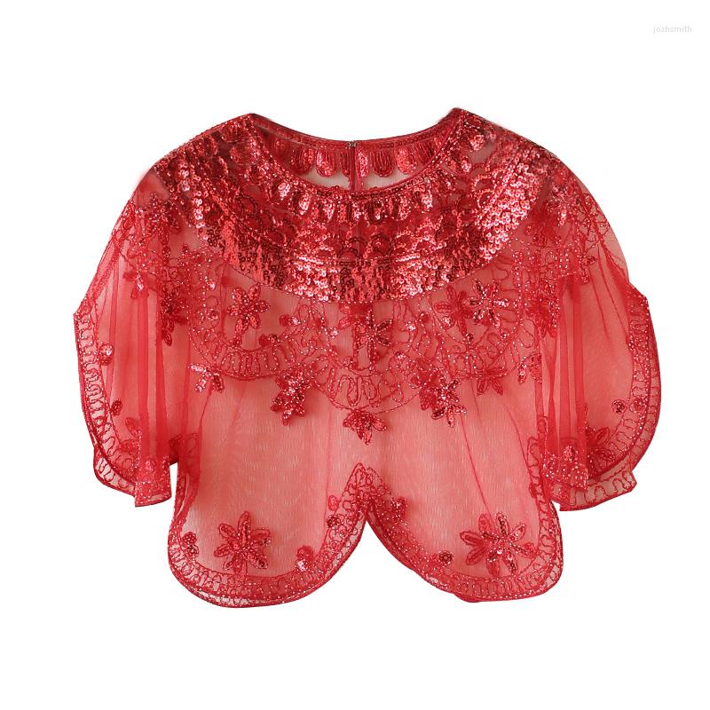 

Scarves Women's Vintage 1920s Gatsby Shawl Wraps Beaded Sequin Evening Cape Bolero Flapper Cover Up Capelet