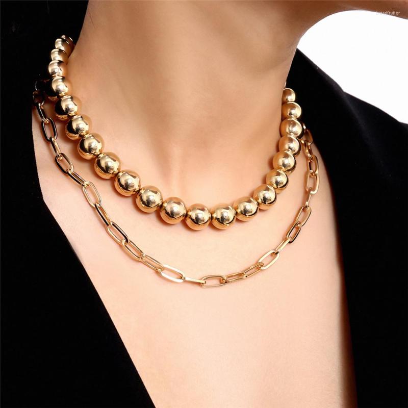 

Choker 8MM Beads Chains For Women Stainless Steel Hip Hop Jewelry Silver Color Necklace 2022