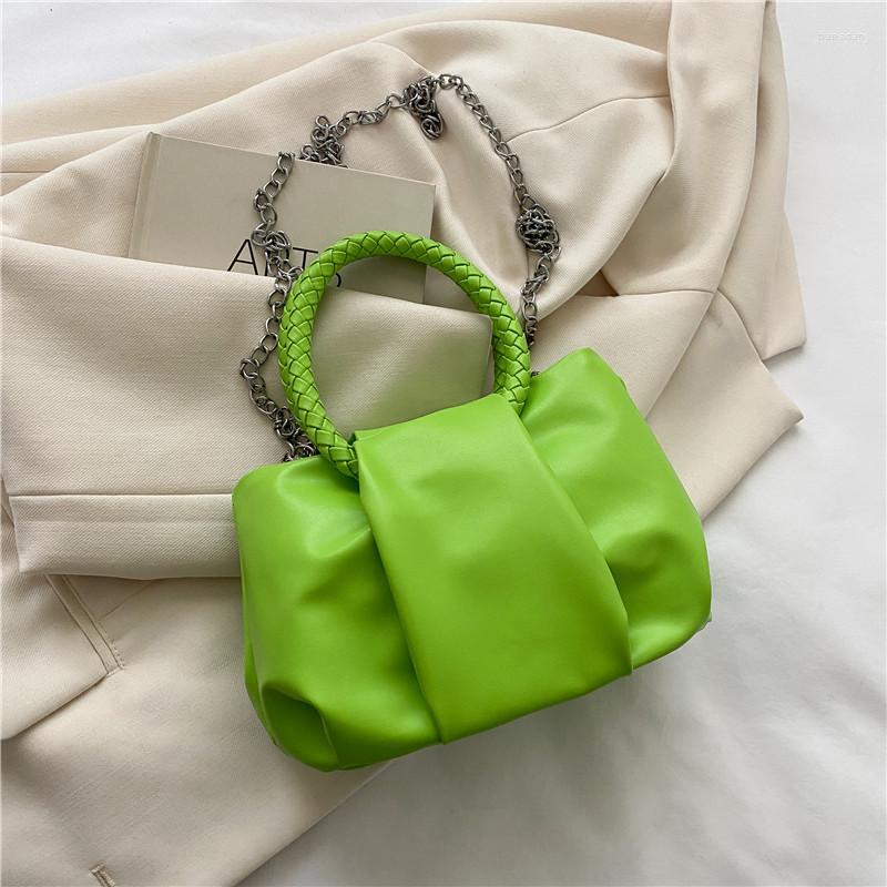 

Evening Bags Korea Style Women Shoulder Bag Designer Small Handbags Chain Crossbody Ladies Top Handle Women's, White