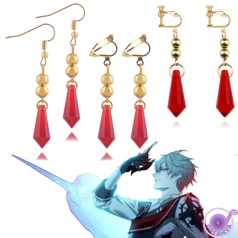 

Dangle Earrings Genshin Impact Tartaglia Ear Hook Childe Anime Cosplay Props Jewelry Accessories Ornaments Gift Cartoon Figure