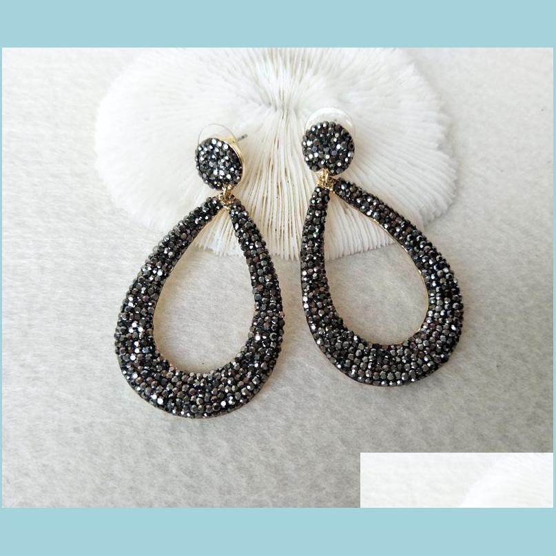 

Stud Handmade Fashion Water Drop Earrings Paved Rhinestone Crystal Charm Dangle Finding Jewelry For Women Er456 Delivery 2022 Dhkbo