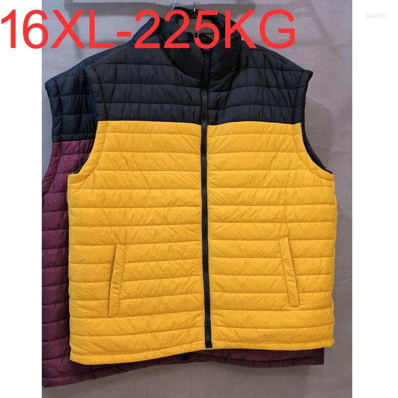 

Men's Vests Plus Size 12XL 13XL 14XL Men' Sleeveless Vest Jackets Winter Fashion Male Cotton-Padded Coats Warm Waistcoats 16XL 250KG, Black
