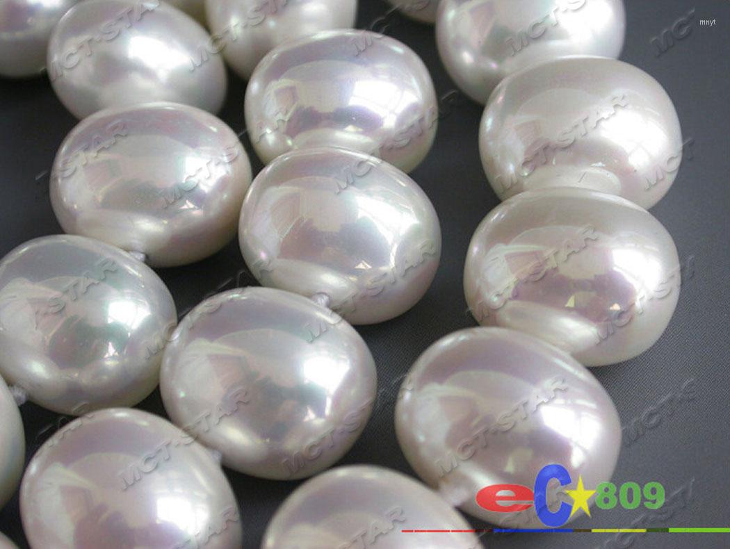 

Choker P2898 17"-24" 20mm WHITE EGG SOUTH SEA SHELL PEARL NECKLACE