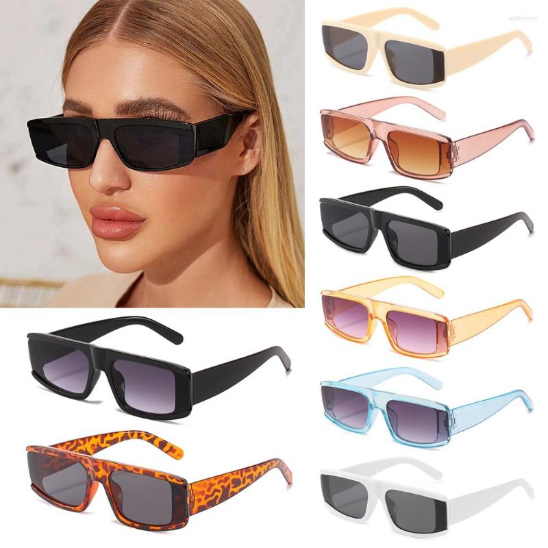 

Sunglasses Party Shades Fashion UV400 Lens Rectangle Square Sun Glasses For Women Vintage