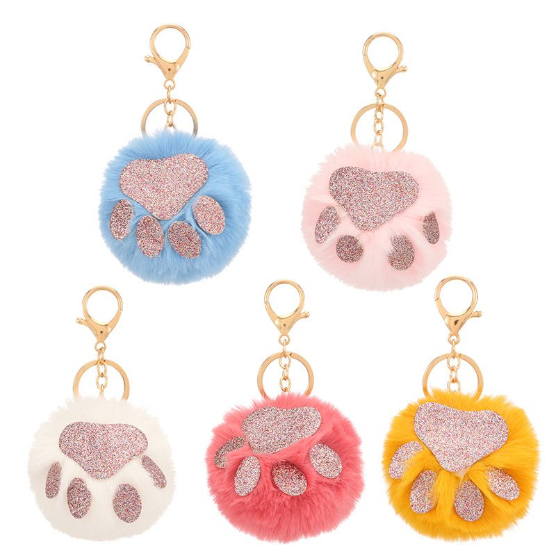 

Christmas Gifts Fur Ball Keychains Plush Pendant Women's Bag Decorative keyring RRA384