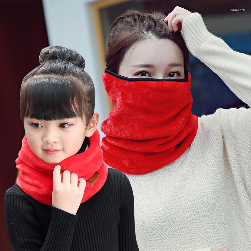 

Scarves 2022 Fashion Winter Ring Scarf For Women Men Children Thickened Wool Collar Boys Girls Neck Cotton Unisex
