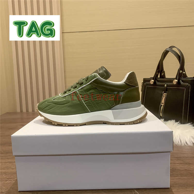 

Leather Sneaker Casual Shoes Designer Sneakers Trainers Retro Low Top Bovine Green Grey Beige Ivory Black Fashion Platform Mens Maisons Men