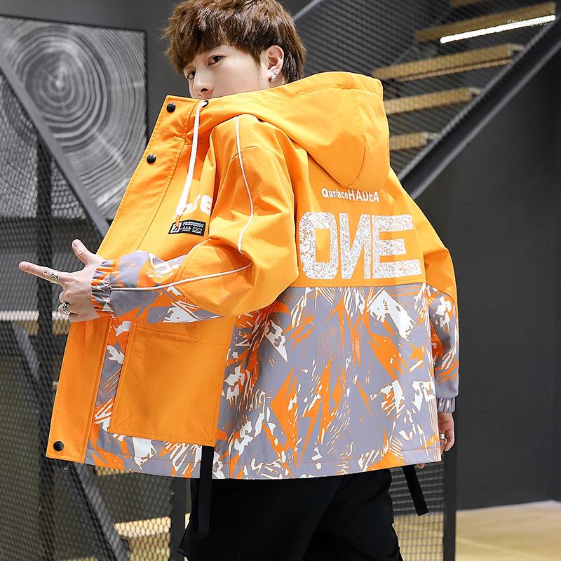 

Men's Jackets Spring Mens Hooded Fashion Youth Coats Streetwear Autumn Jacket Outdoor Patchwork Windbreaker Tops Plus Size M-4XL Cloth, Black