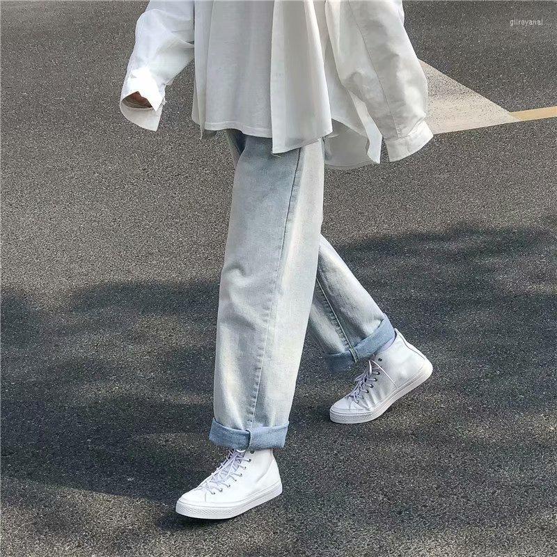 

Men' Jeans ZCSMLL Spring And Autumn Trend Men' Korean Version Loose Straight Wide Leg Tide Brand Retro Casual Long Pants, As shown