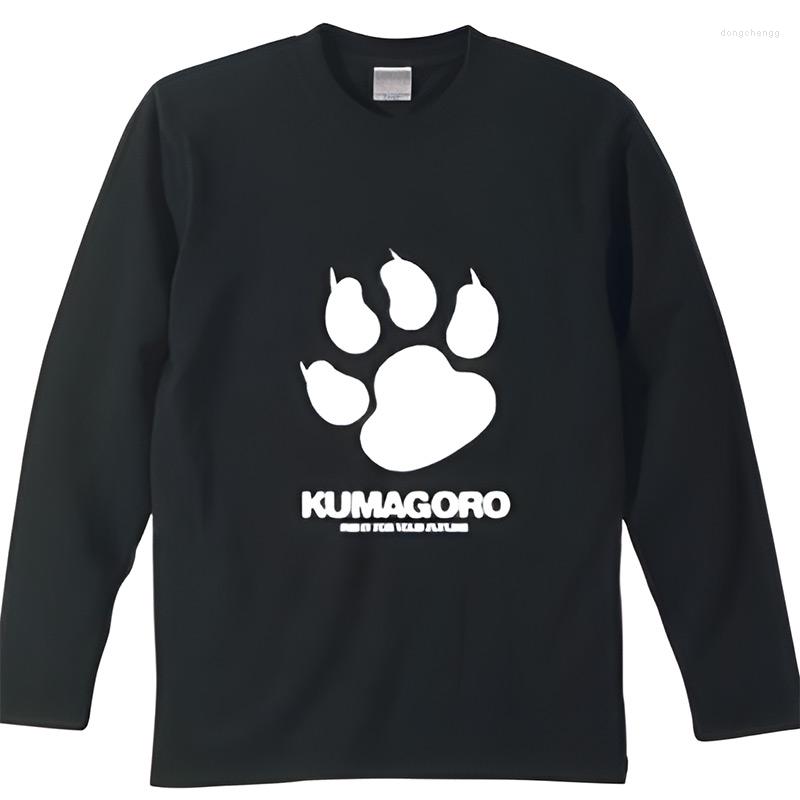 

Men's T Shirts Limited Edition KUMAGORO Men's Bear T-shirt Casual Custom Shirt Rag Cotton Tops O-neck Long Sleeve Tshirt  L XL XXL, Blue