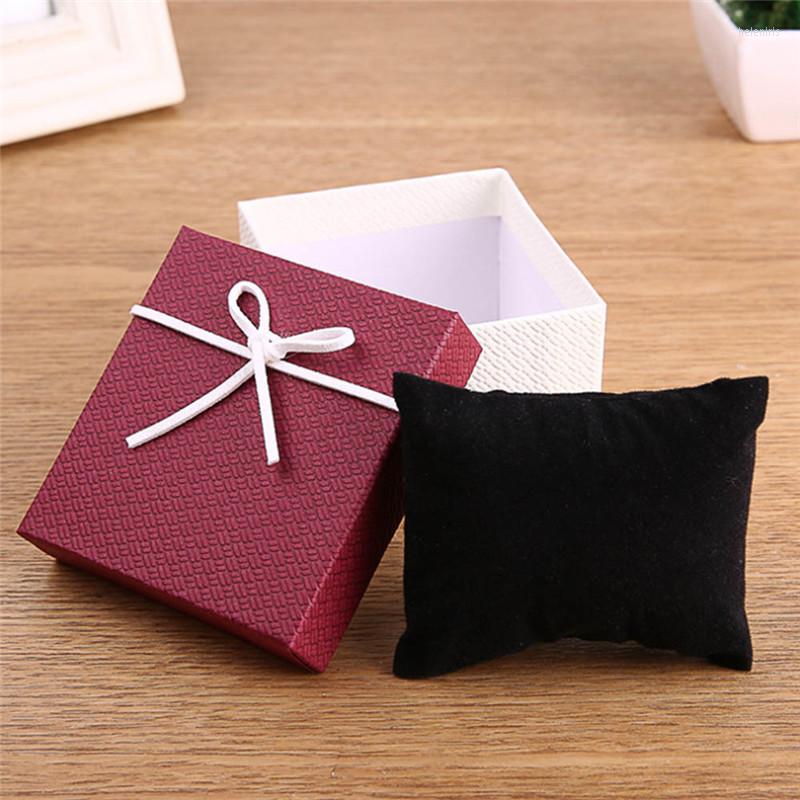 

Watch Boxes Fashion Box Bow Clock Jewelry Gift Paper For Bracelets Organizer Christmas Present