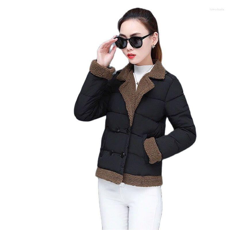 

Women's Trench Coats Women's Cotton Clothes 2022 Short Down Clothing Lady Pack Winter Ladies Outerwear All-Match Small Padded Jacket, Black