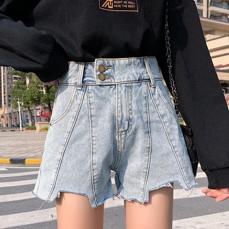 

Women's Jeans Women's Sexy Wide Leg High Waist Vintage Short Pants Women Casual Loose Korean Denim Shorts Plus Size Wash Summer, Blue