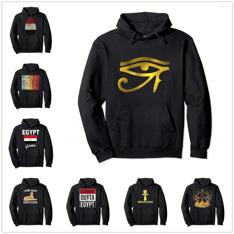 

Men's Hoodies Egyptian Eye Of Horus Ankh Egypt Pullover Hoodie Men Women Unisex Cotton Man Fashion Style Sweatshirt