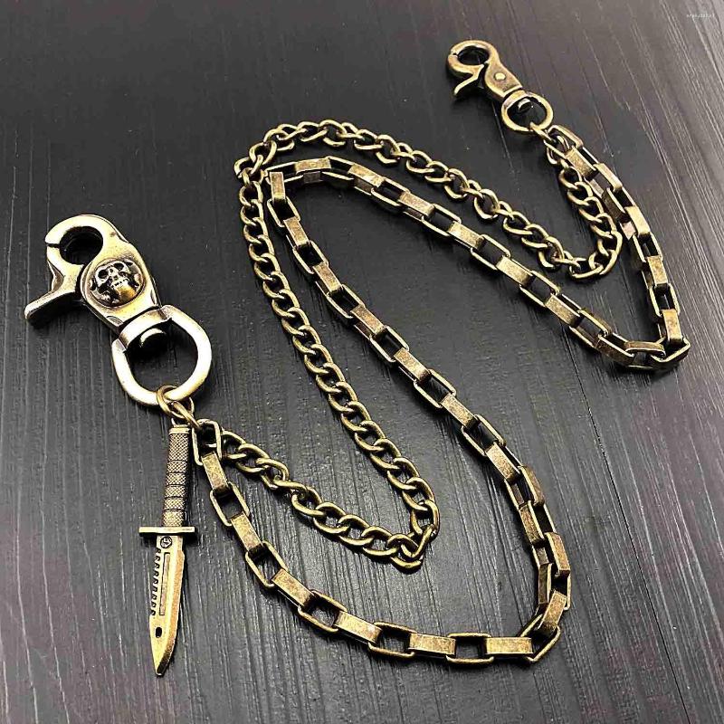 

Keychains Men Heavy Gunmetal Waist Biker Skull Wallet Key Chain Rock Punk Trousers Motorcycle HipHop Leather Pant Jean DR223