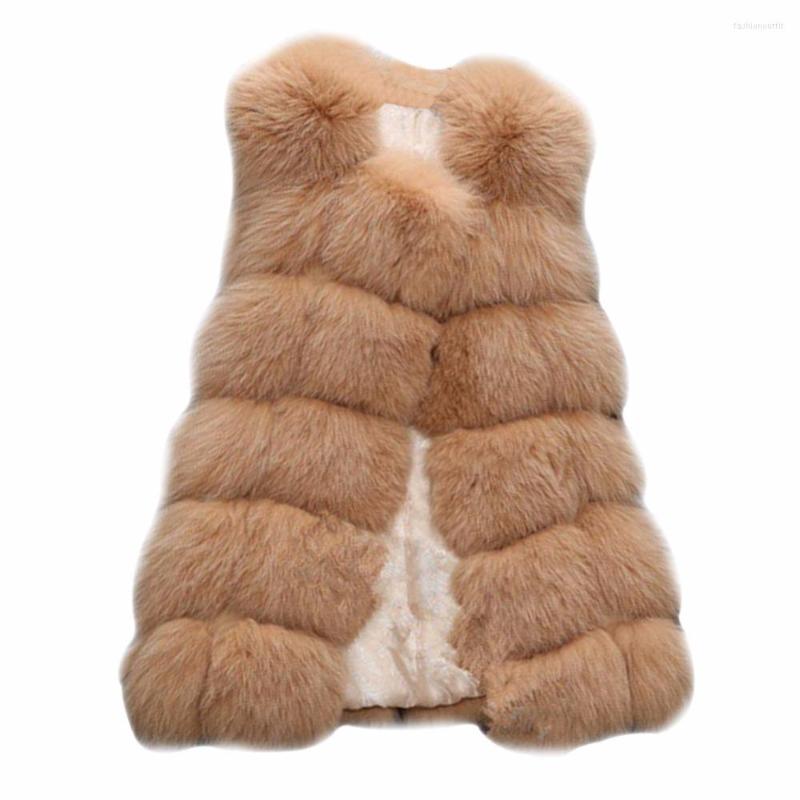 

Women' Fur FOLOBE Winter Coat For Women Faux Vest Fashion Jacket Vintage Outwear Waistcost Gilet Natural Real Jackets, White