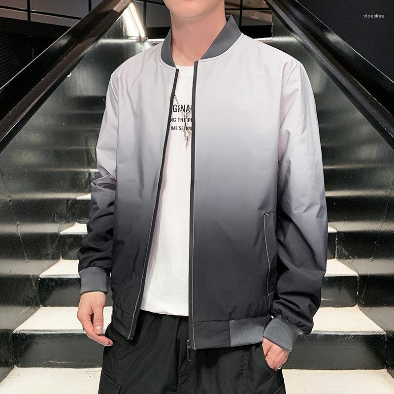 

Men's Jackets 2022 Jacket Men's Spring Korean Version Of The Trend Sports And Leisure Gradient On Clothes Fashion, 8189 gray