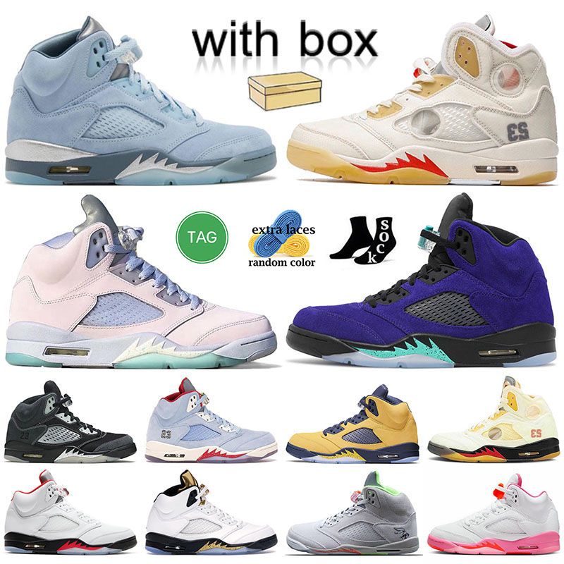 

Wholesale 5s Basketball Shoes Jumpman 5 Blue Bird Green Bean Red Suede Light Aqua University Blue UNC Grape Low PSGS Pumice Concord Bluebird Designer Sneaker With Box, A20 40-47 shattered backboard