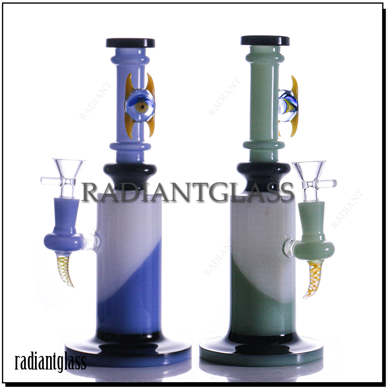 

18inches Hookahs glass bong 8 arm tree perc hookah bongs double dome percolator 5mm thick water pipe