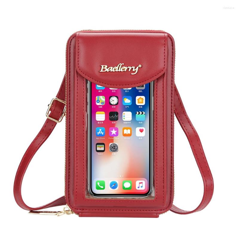 

Evening Bags Baellerry Women Cell Phone Wallet Purse Shoulder Bag Large Capacity Clutch Ladies Travel Card Holder Crossbody, Black