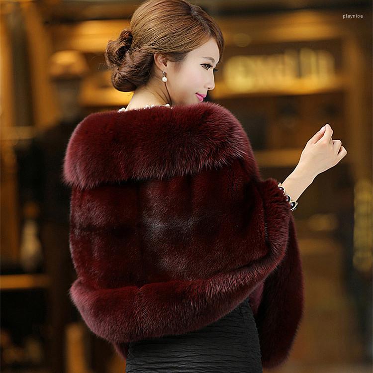 

Scarves Female Faux Fur Shawl Wrap Bridal Scarf Elegant Long Pashmina Wedding Capes Warm Cloak Coat Oversized Ponchos Night Party Chal