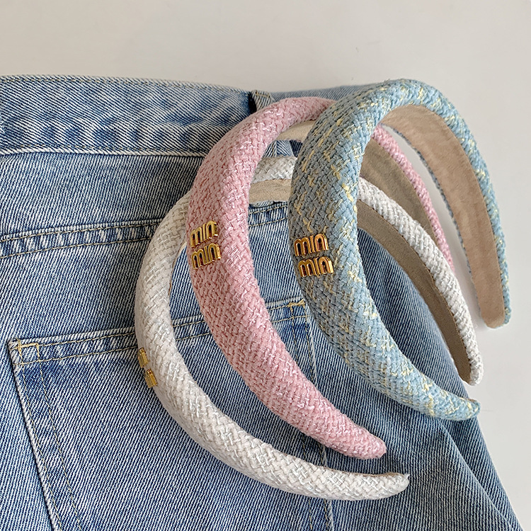 

Designer Hairpin Headbands Elastic Hair Hoop Handmade Metal Letter Retro Style Headbands Style Exaggerated Personality Temperament Headband