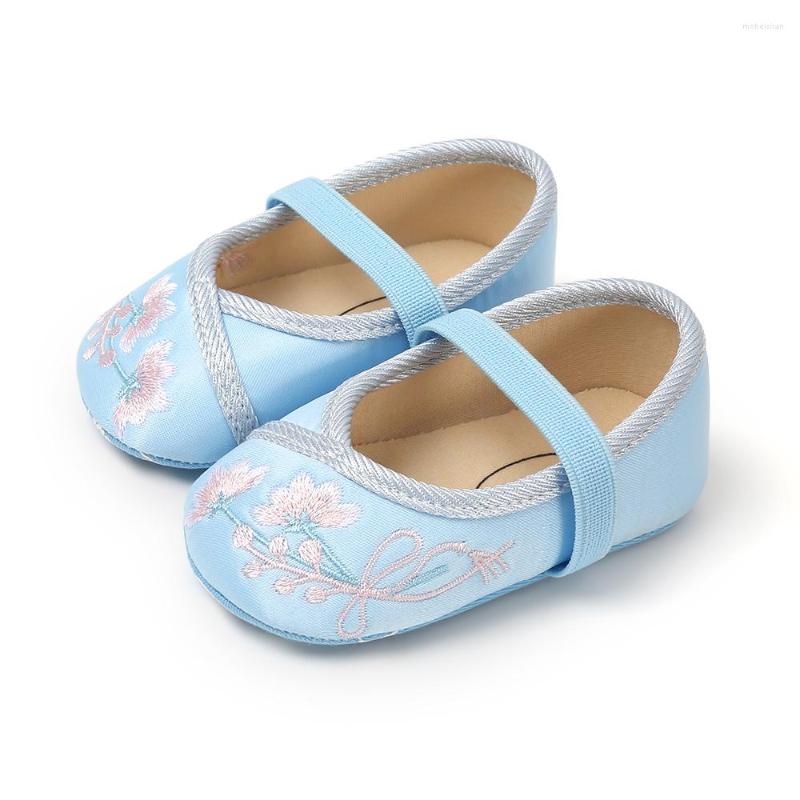 

First Walkers Floral Embroidery Born Baby Shoes Sneakers Autumn Girl Prewalker -18M Anti-Slip Toddler, Ytm2253p