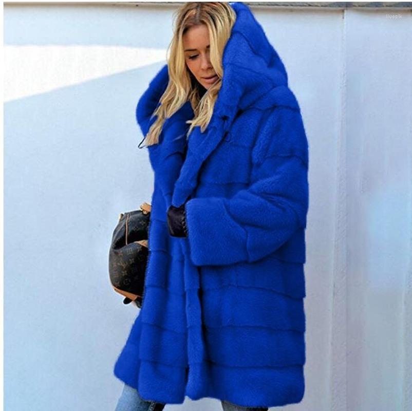 

Women' Fur Capuchon Lange Jas Dikke Winterjas Vrouwen Grote Bontkraag Warme Koreaanse Gewatteerde Parka Oversized Militaire, Khaki