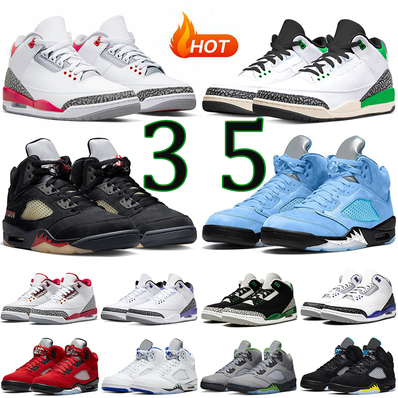 

Jumpman Retro 3 5 Basketball Shoes 3s 5s Men Sneakers Fire Red Lucky Green Bean UNC Racer Blue Raging Bull Dark Iris Nior Aqua White Cement Mens Outdoor Sports Trainers, 3s fragment
