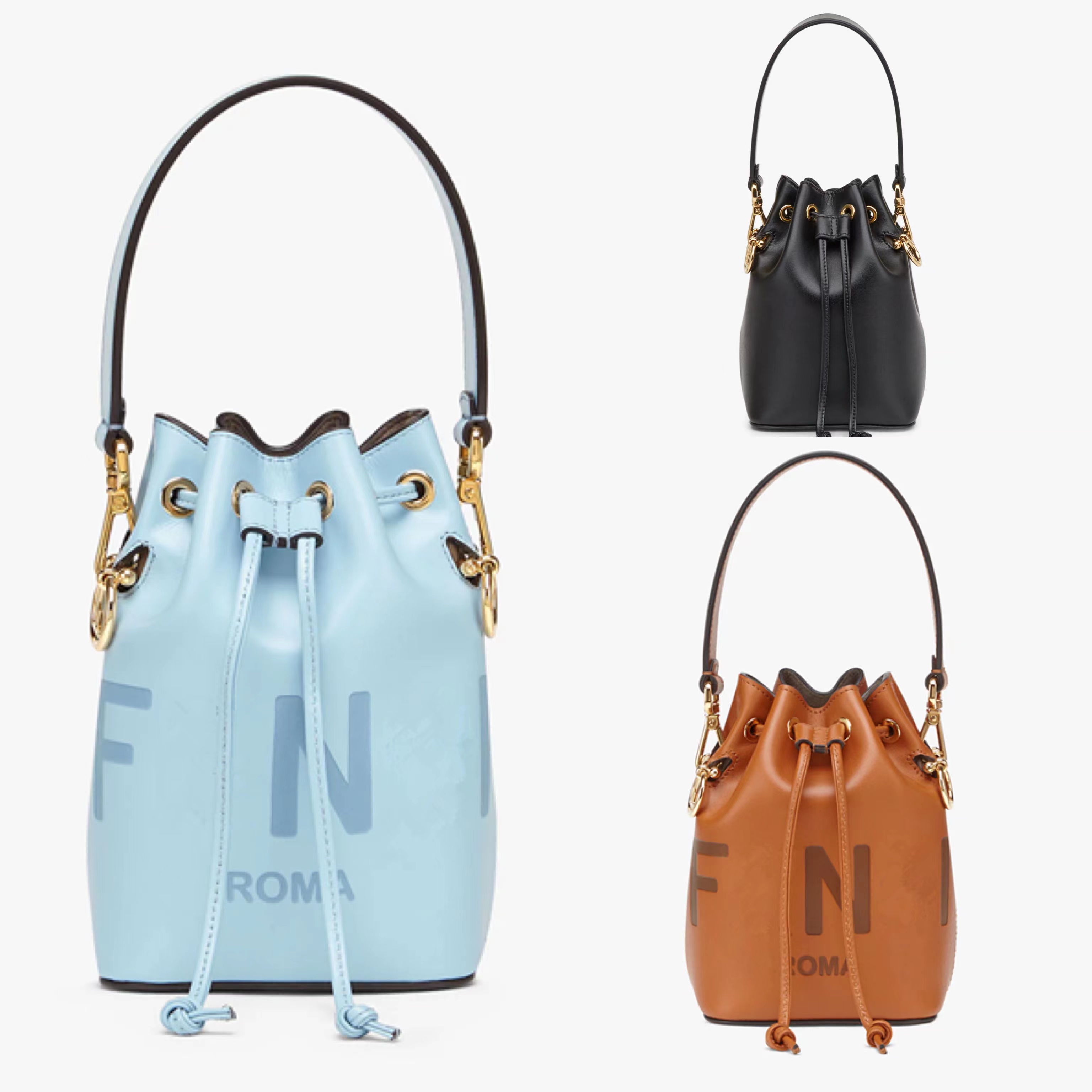 

New style Mon Tresor Drawstring bags Embossing bucket Luxurys Designers Genuine Leather Wallet handbag Men Women's famous crossBody Two detachable shoulder straps, Classic