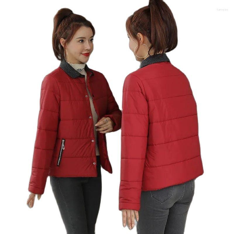

Women's Trench Coats Winter Middle AAged Mother And Cotton Coat Single-Breasted Round Neck Women's Jacket All Match Loose Ladies, Black