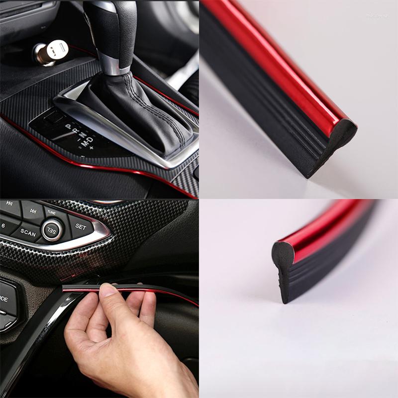 

Interior Decorations Car Accessories 5m Bright Trim Strip Decoration Line Girl Pendant Dashboard Ornaments Door Panel Gap