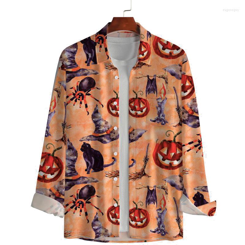 

Men' Casual Shirts Men' Halloween Graphic Print Long Sleeve Shirt, Sky blue