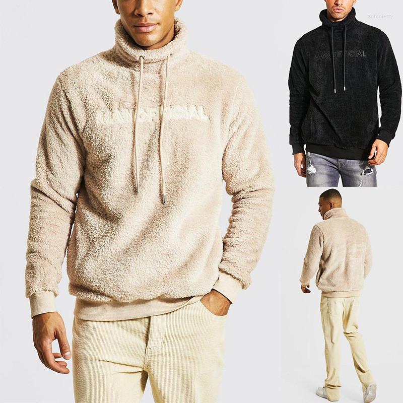 

Men' Hoodies Autumn And Winter Men' Jackets Plush Fashion Tops, Black