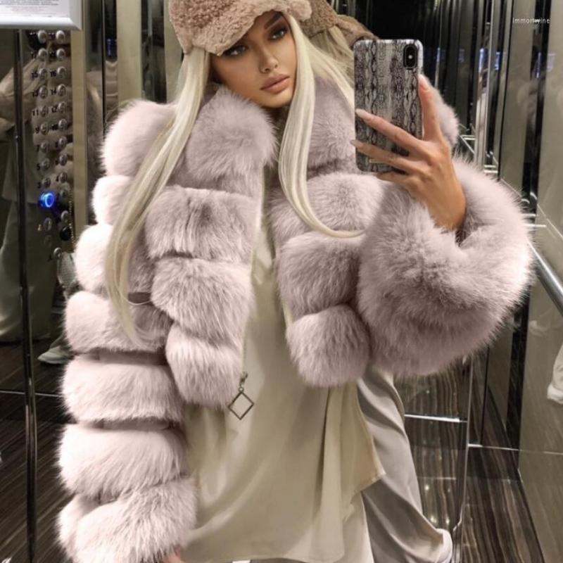 

Women's Fur Women's Jacket Coat Winter Genuine Women Short Section Warm Thick Vests Slim Female Natural