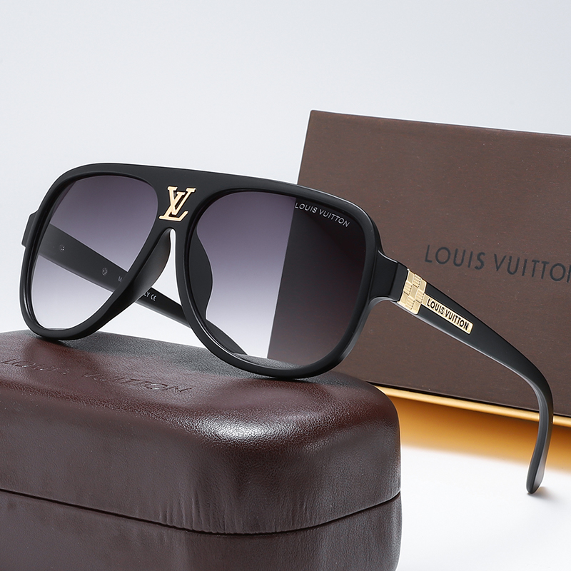 

Brand Louis Vuitton Louise Viuton LV vuitton designer sunglasses fashion new metal large frame Sunglasses retro men and women high-end glasses