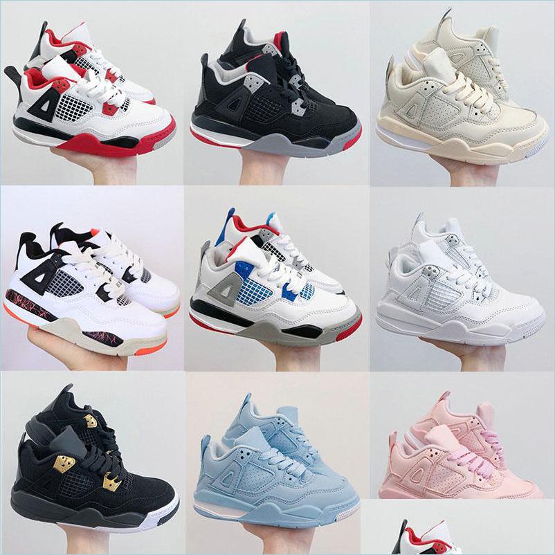 

Athletic Outdoor New 4 Kids Basketball Shoes Children Outdoor Sports Gym Red Chicago 4S Luxury Athletic Boy Girls Sneakers With Sh Dhaud, 60