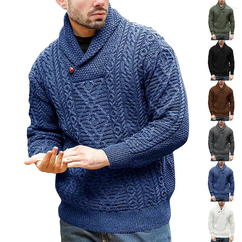 

Men's Sweaters European American Style Sweater Man Turtleneck Full Sleeve Pullovers Kink Flower Solid Color Casual Knitting Tops Autumn, Black