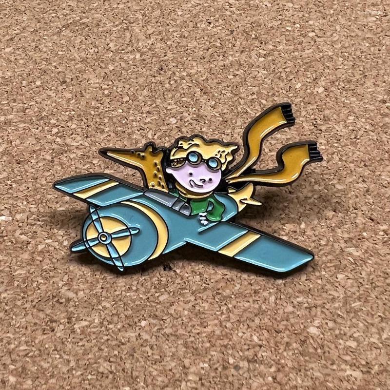 

Brooches The Little Prince Cute Cartoon Enamel Pin Women's On Clothes Badges Lapel Pins For Backpack Fashion Jewelry Accessories