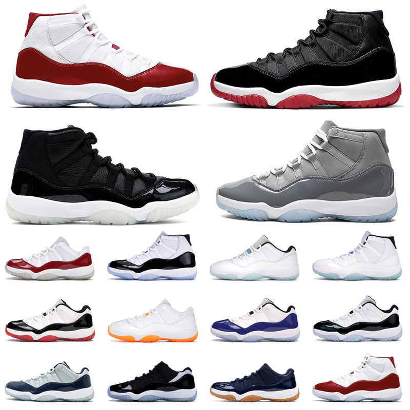 

Mens women Outdoor shoes 11s Cherry Cool Grey bred Concord legend blue Georgetown men sports size 36-47, Cool grey low