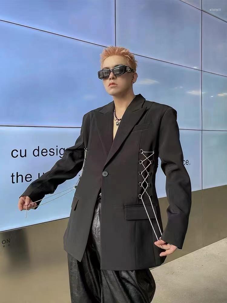 

Men's Suits Bn62 Fashion Men's Coats & Jackets 2022 Runway Luxury European Design Party Style Clothing, Black