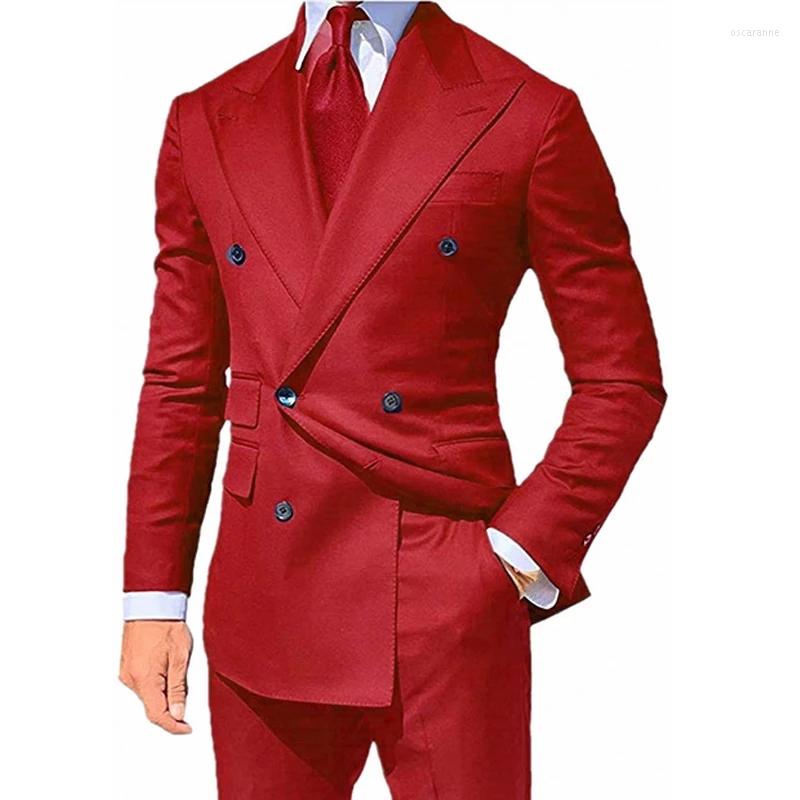 

Men's Suits 2022 Gentlemen's Double Breasted Tuxedo Suit For Banquet Prom Dancing Blazer Jacket Wedding 2 Pieces Business, Black