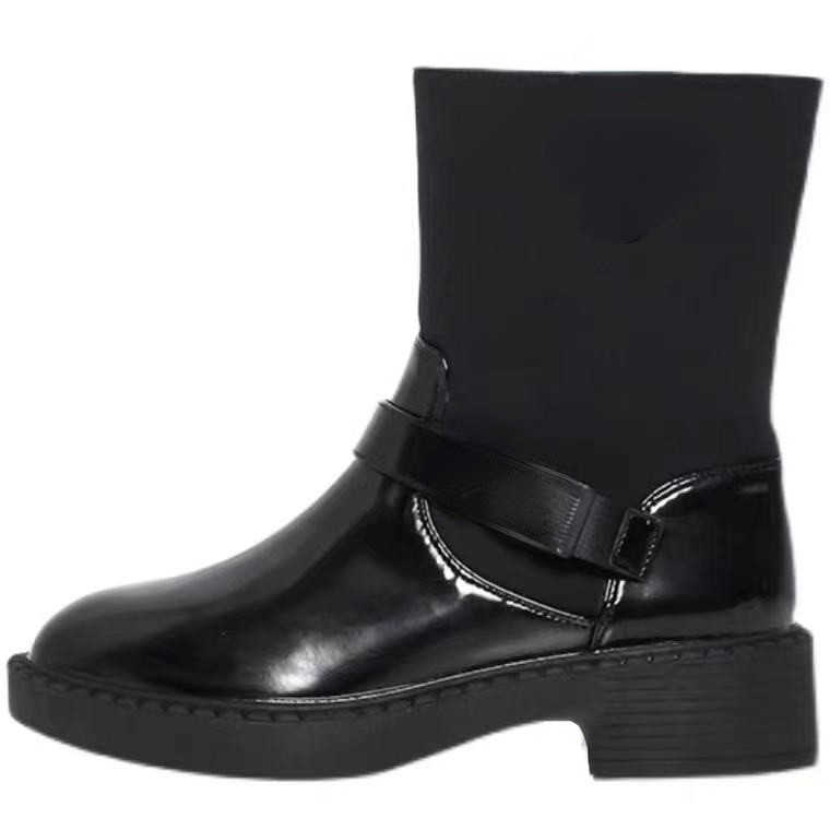 

Brand Casual Shoes designer design In autumn and winter of 2022 the new standard medium short boots Knight, Black