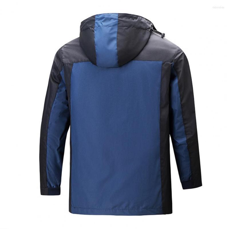 

Men's Jackets Chic Outdoor Coat Breathable Buttons Contrast Color Winter Anorak For Skiing, Black
