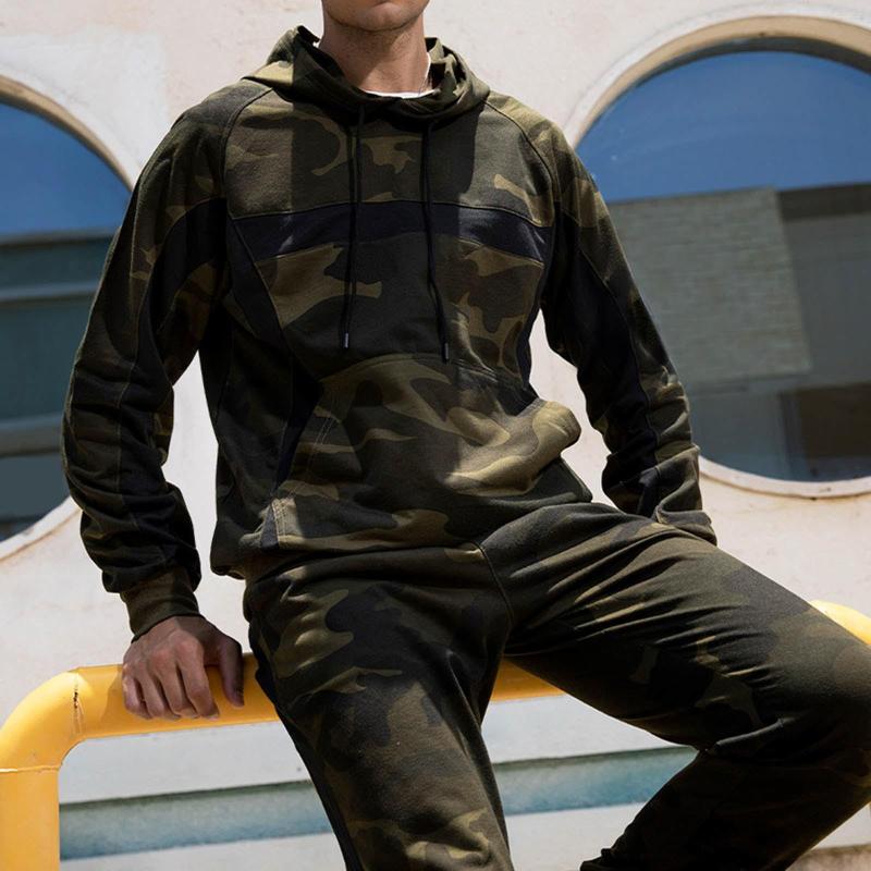 

Men's Tracksuits Mens Fashion Simple Slim Fit Solid Color Pocket Decoration Cardigan Long Sleeve Hooded Coat Men Suits Classic Tuxedo Boys, Army green