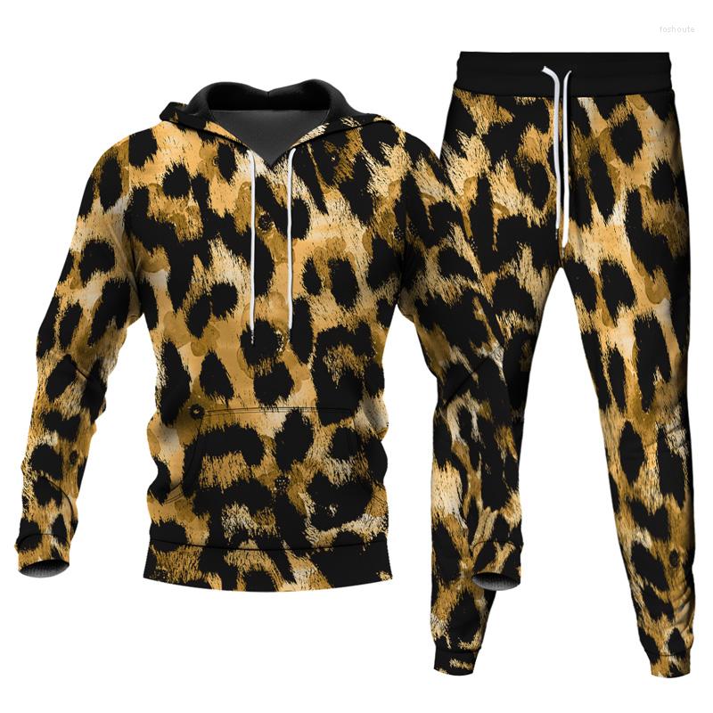 

Men' Tracksuits Men' 2 Piece Set Leopard Zebra Pattern 3d Printed Hoodies Sweatpants Streetwear Casual Two Male Oversized Suit, Ttb101-150-wtl