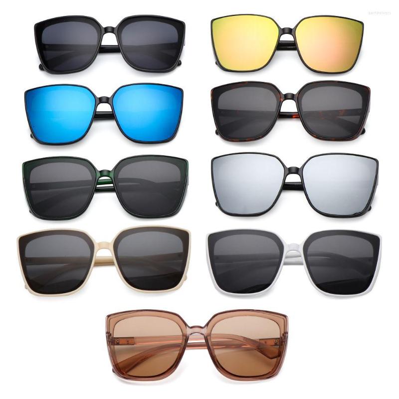 

Sunglasses 1PC Unisex Square Oversized Fashion Vintage Big Frame Sun Glasses Summer Trendy Retro UV400 Eyewear Shades