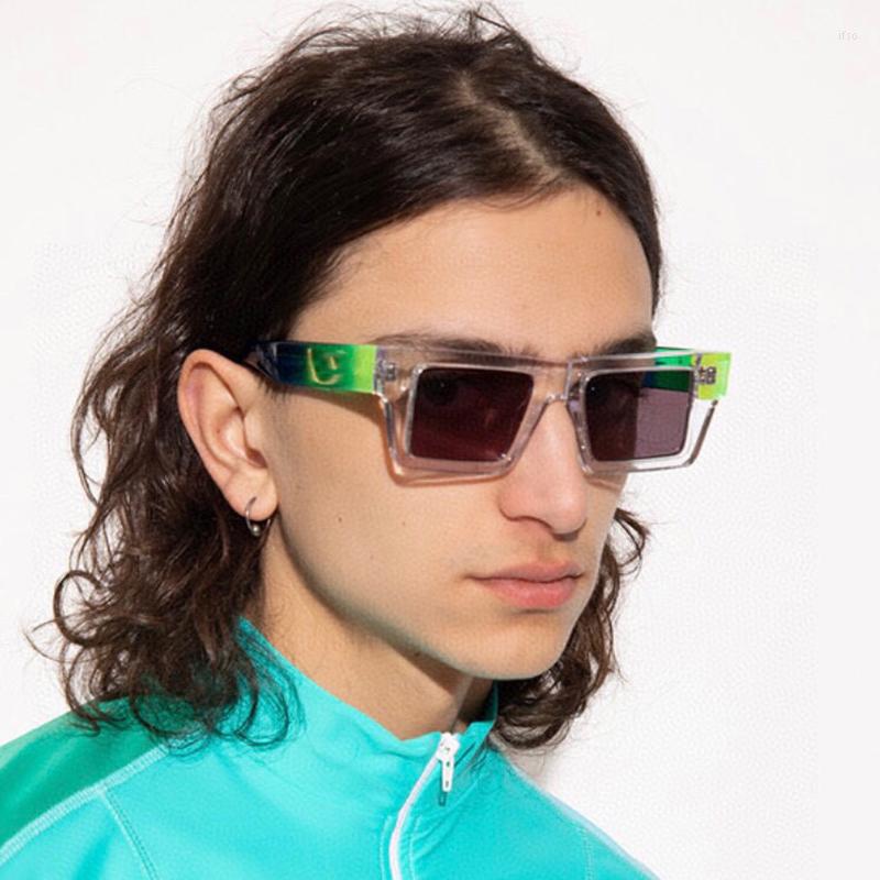 

Sunglasses Brand Designer High-Quality Men Translucent Tinted Square Sun Glasses Women UV Protection Outdoor Shades Eyewear